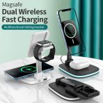 Multi functional wireless charging desktop magnetic bracket suitable for folding wireless chargers for Apple and Huawei phones - Image 7