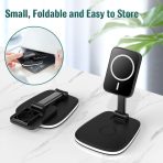 Multi functional wireless charging desktop magnetic bracket suitable for folding wireless chargers for Apple and Huawei phones - Image 4