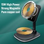 Multi functional wireless charging desktop magnetic bracket suitable for folding wireless chargers for Apple and Huawei phones - Image 5